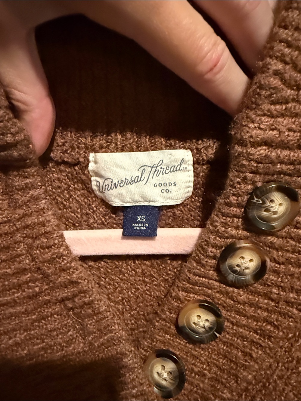 Universal Thread Brown Button-Placket Sweater - Picture 2 of 6
